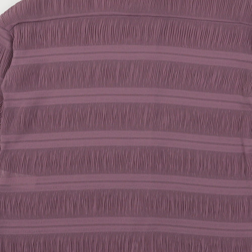 Club L Womens Purple   Basic Button-Up Size 8