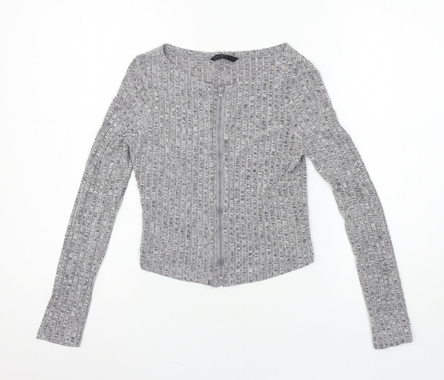 SheIn Womens Grey  Jersey Basic T-Shirt Size S