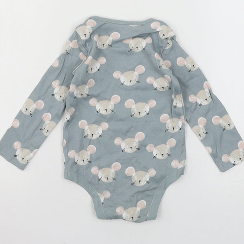 TU Girls Grey  Jersey Babygrow One-Piece Size 12-18 Months  - Mouse