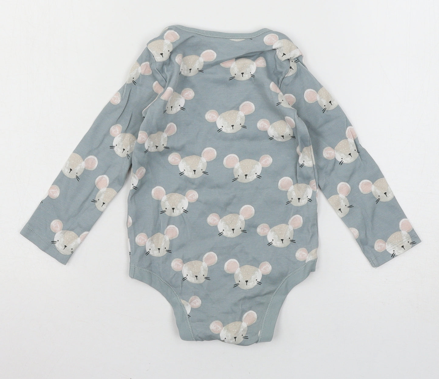 TU Girls Grey  Jersey Babygrow One-Piece Size 12-18 Months  - Mouse