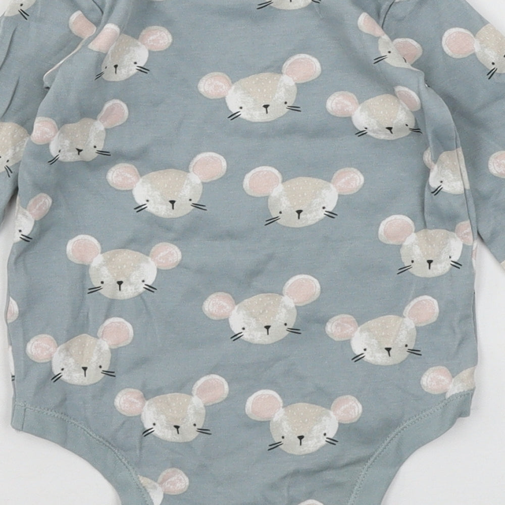 TU Girls Grey  Jersey Babygrow One-Piece Size 12-18 Months  - Mouse