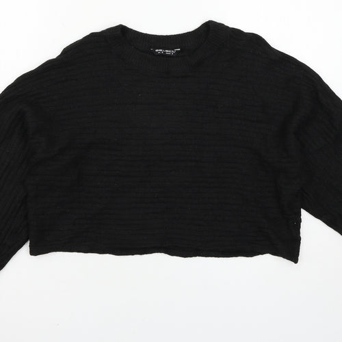 Select Womens Black  Knit Pullover Jumper Size S