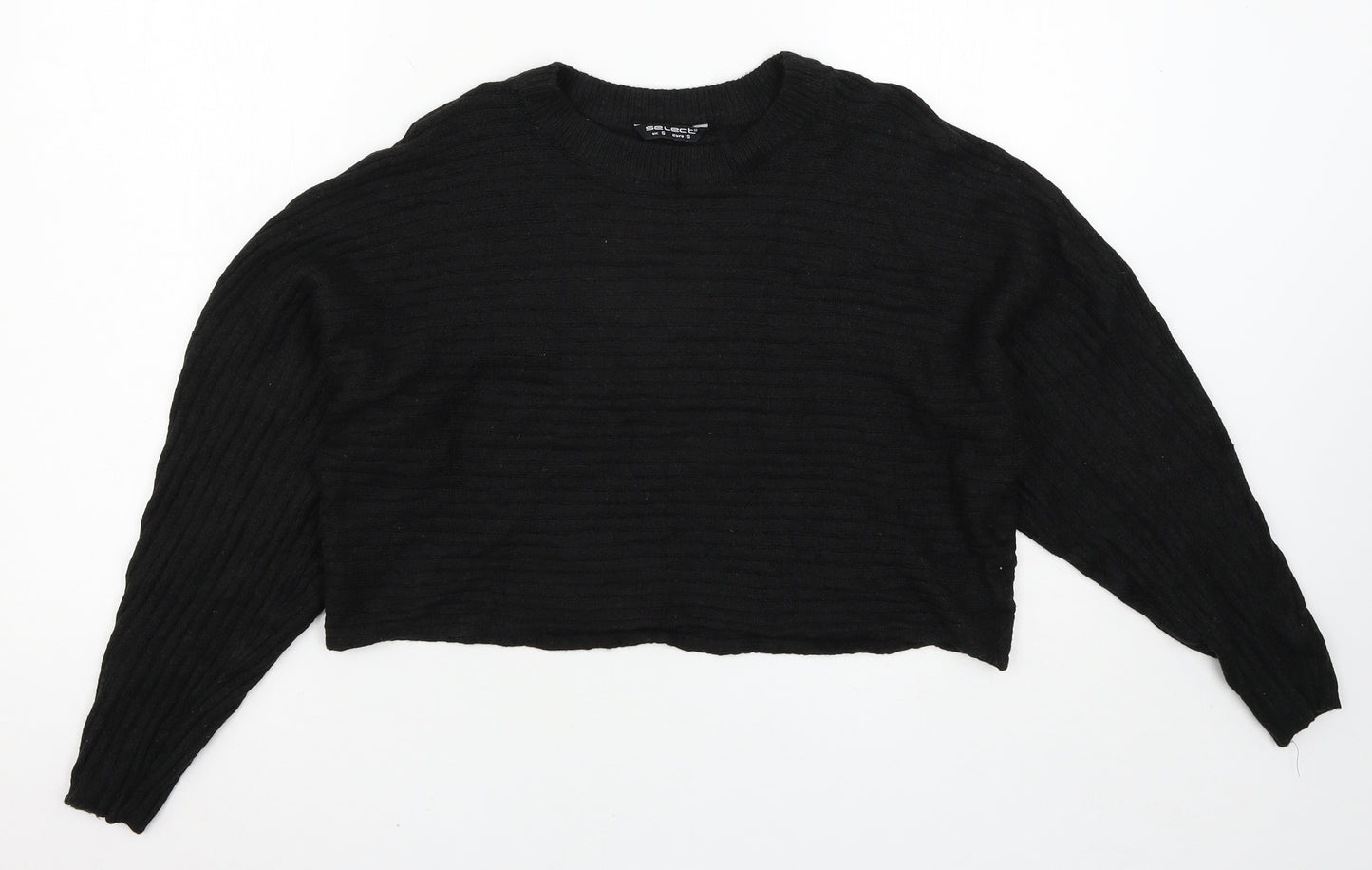 Select Womens Black  Knit Pullover Jumper Size S