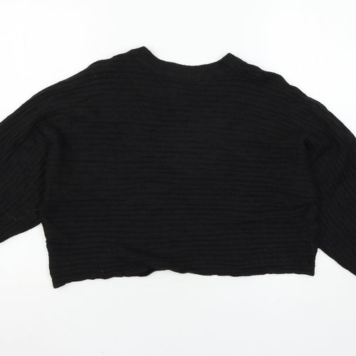 Select Womens Black  Knit Pullover Jumper Size S