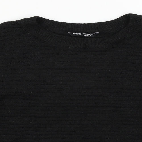 Select Womens Black  Knit Pullover Jumper Size S