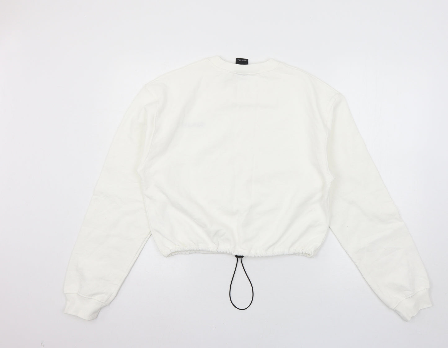 Iets Frans Womens White  Jersey Pullover Sweatshirt Size M
