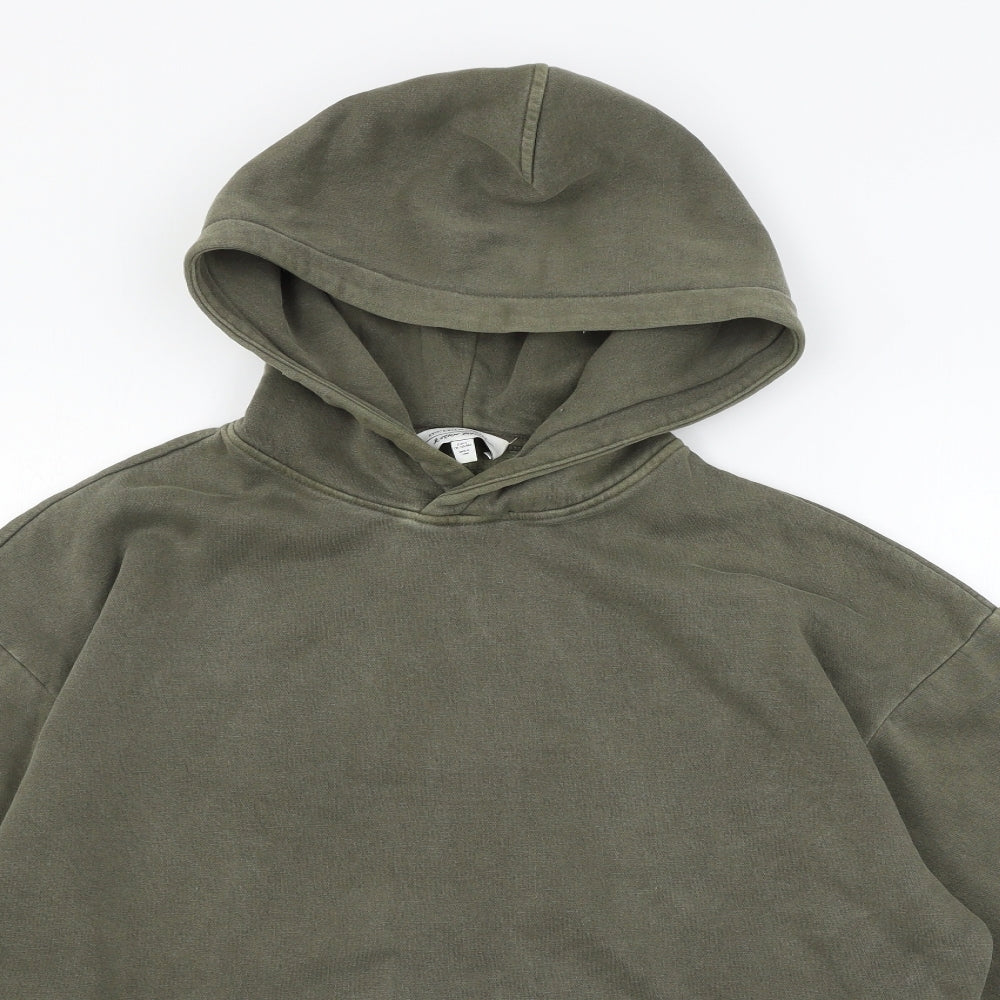 & Other Stories Womens Green  Jersey Pullover Hoodie Size S