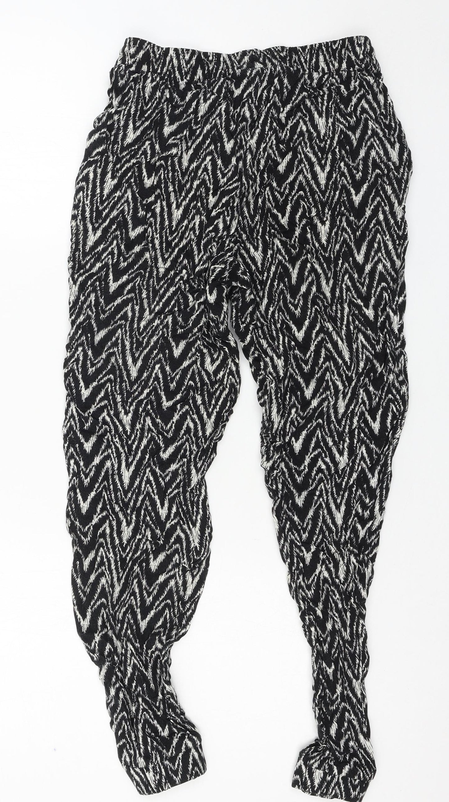 Dorothy Perkins Womens Black Striped  Trousers  Size 8 L25 in