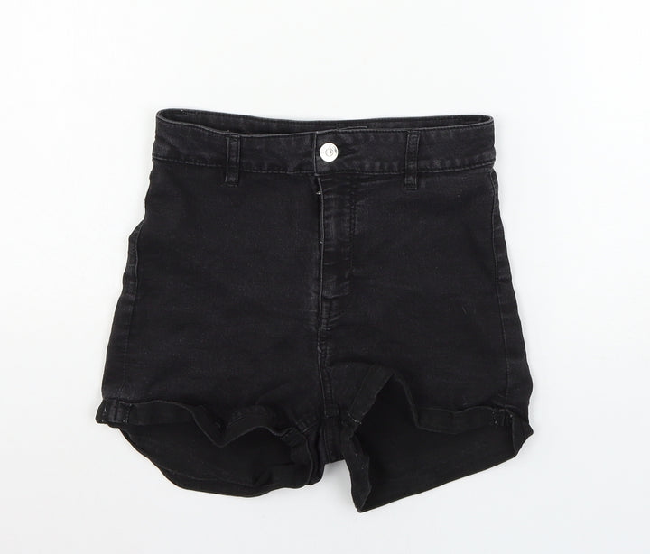 Divided by H&M Womens Grey  Denim Hot Pants Shorts Size 8