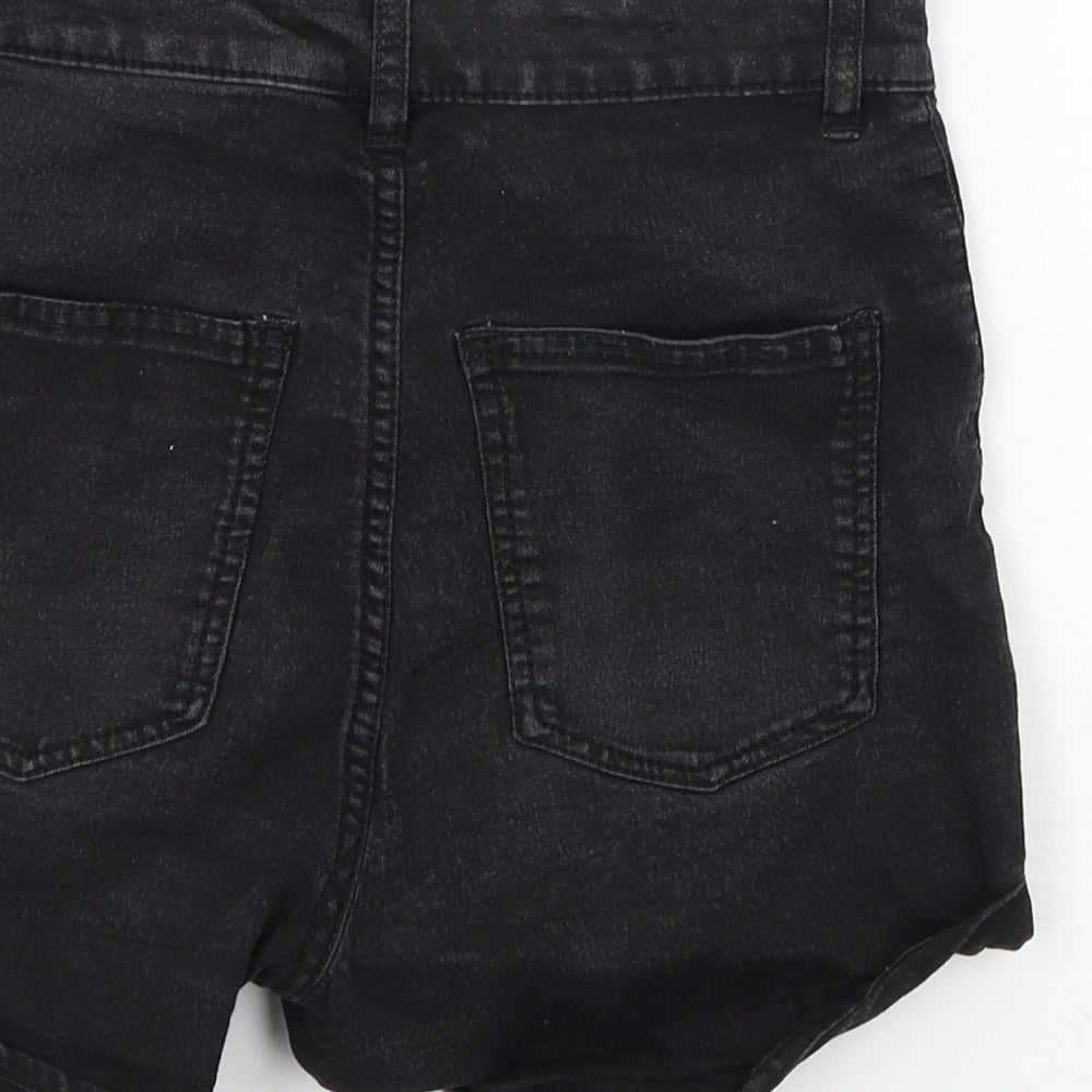 Divided by H&M Womens Grey  Denim Hot Pants Shorts Size 8