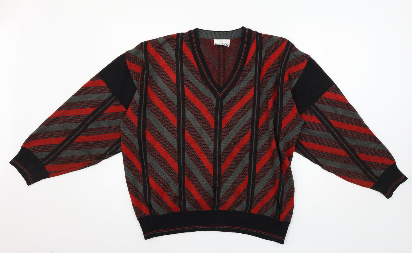Pierre Sangan Womens Multicoloured Striped Knit Pullover Jumper Size L