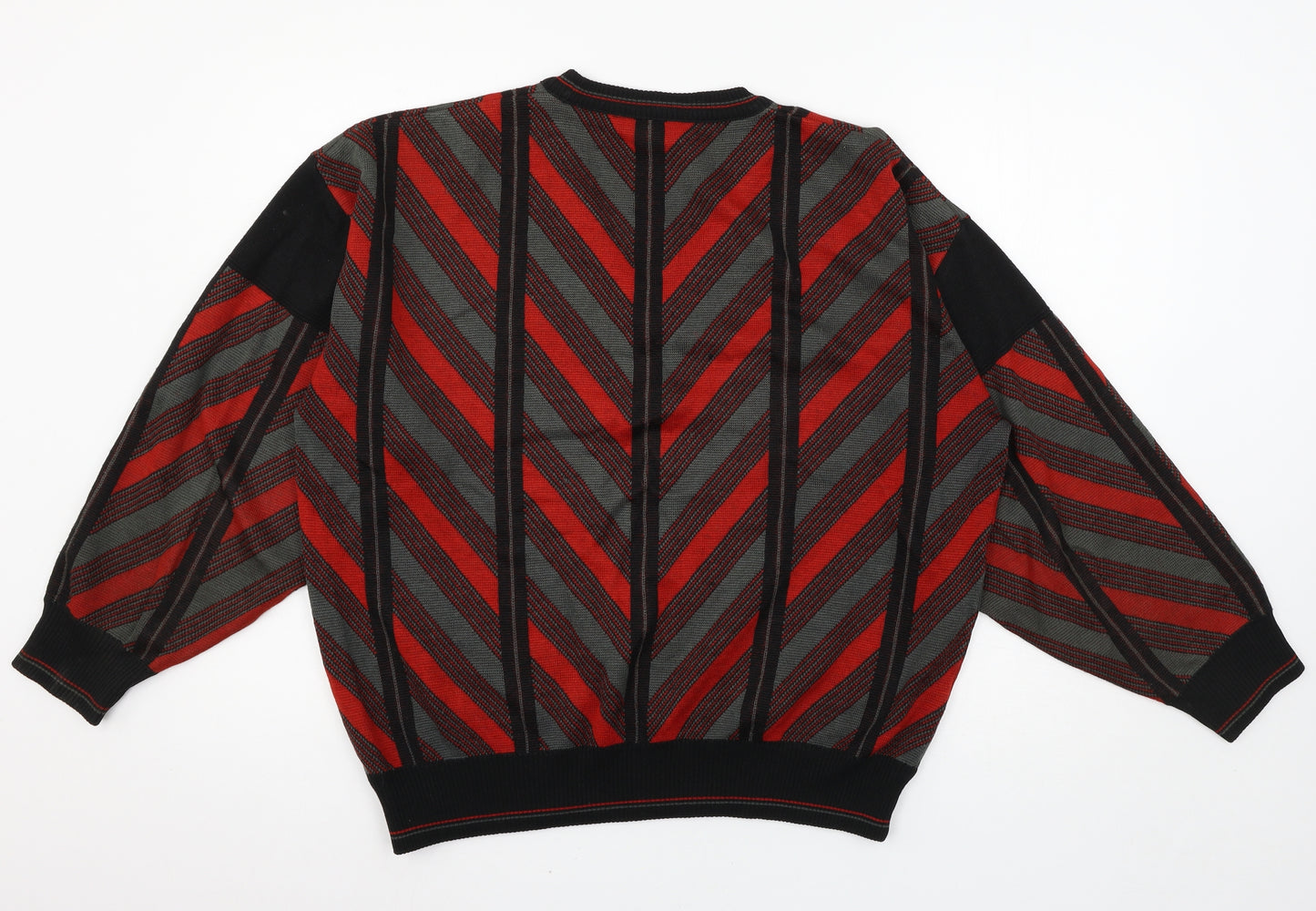 Pierre Sangan Womens Multicoloured Striped Knit Pullover Jumper Size L