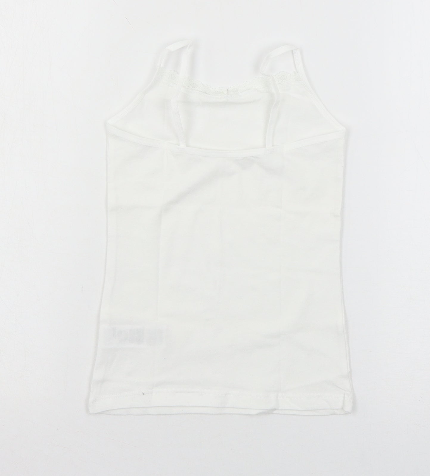 F&F Girls White  Jersey Basic Tank Size 6-7 Years