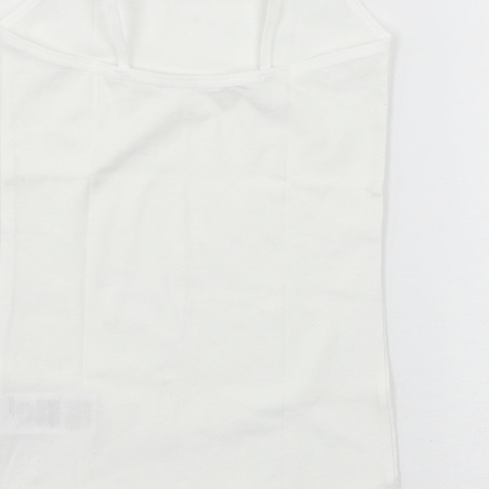 F&F Girls White  Jersey Basic Tank Size 6-7 Years