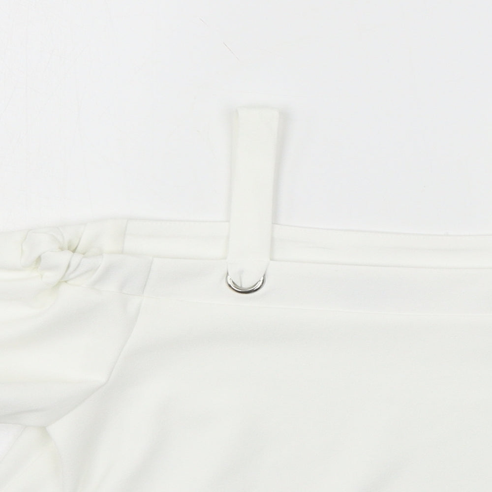 Primark Girls White  Jersey Basic Blouse Size 10-11 Years