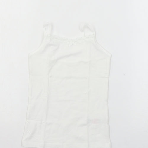 F&F Girls White  Jersey Basic Tank Size 6-7 Years