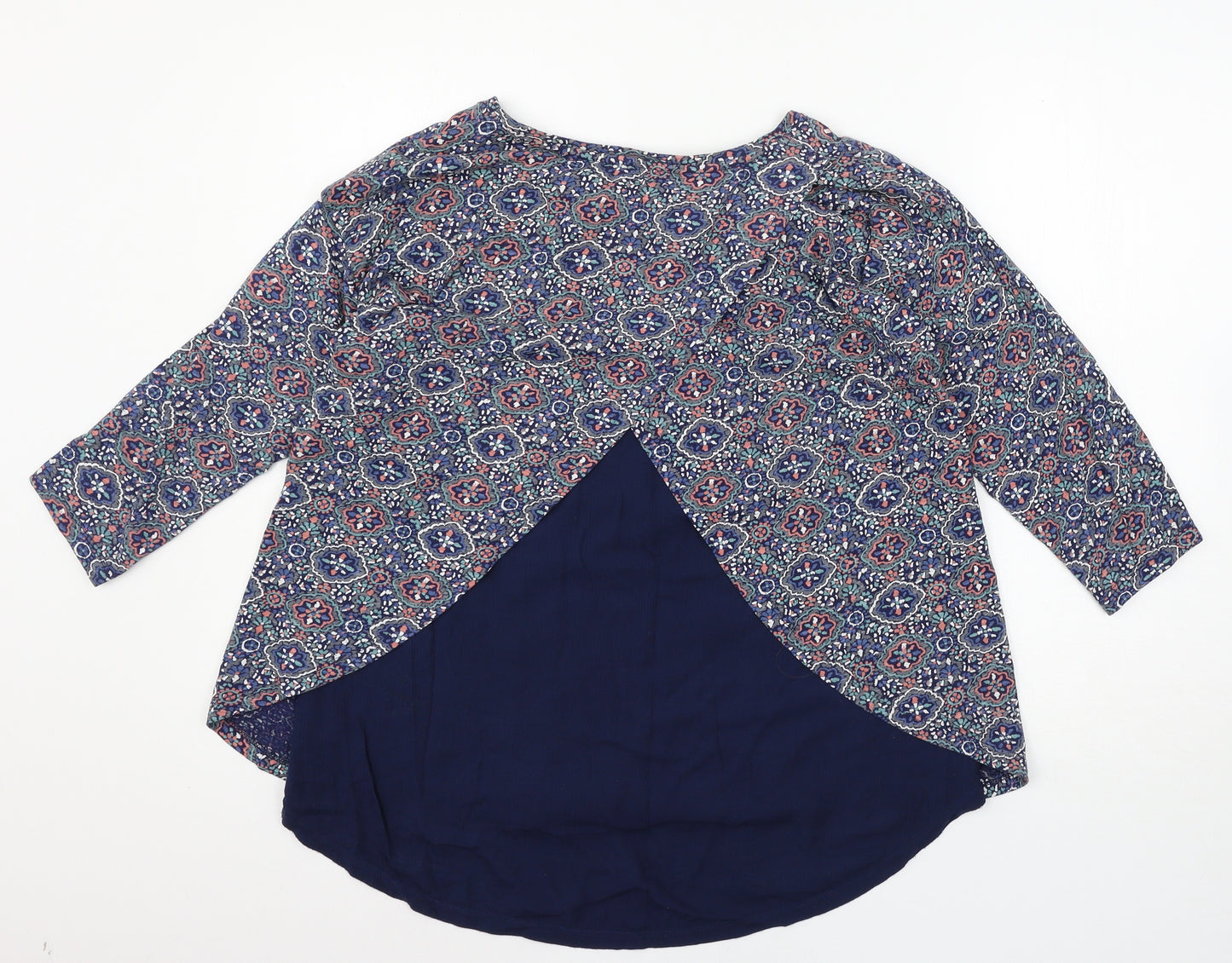Fat Face Womens Blue  Jersey Basic T-Shirt Size 12
