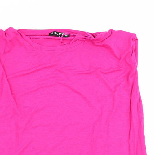 Select Womens Pink   Basic T-Shirt Size M