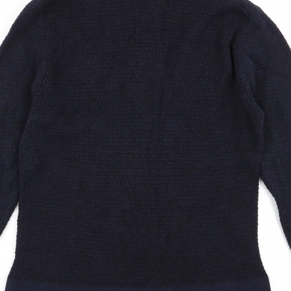 Asda George Mens Blue   Full Zip Jumper Size L
