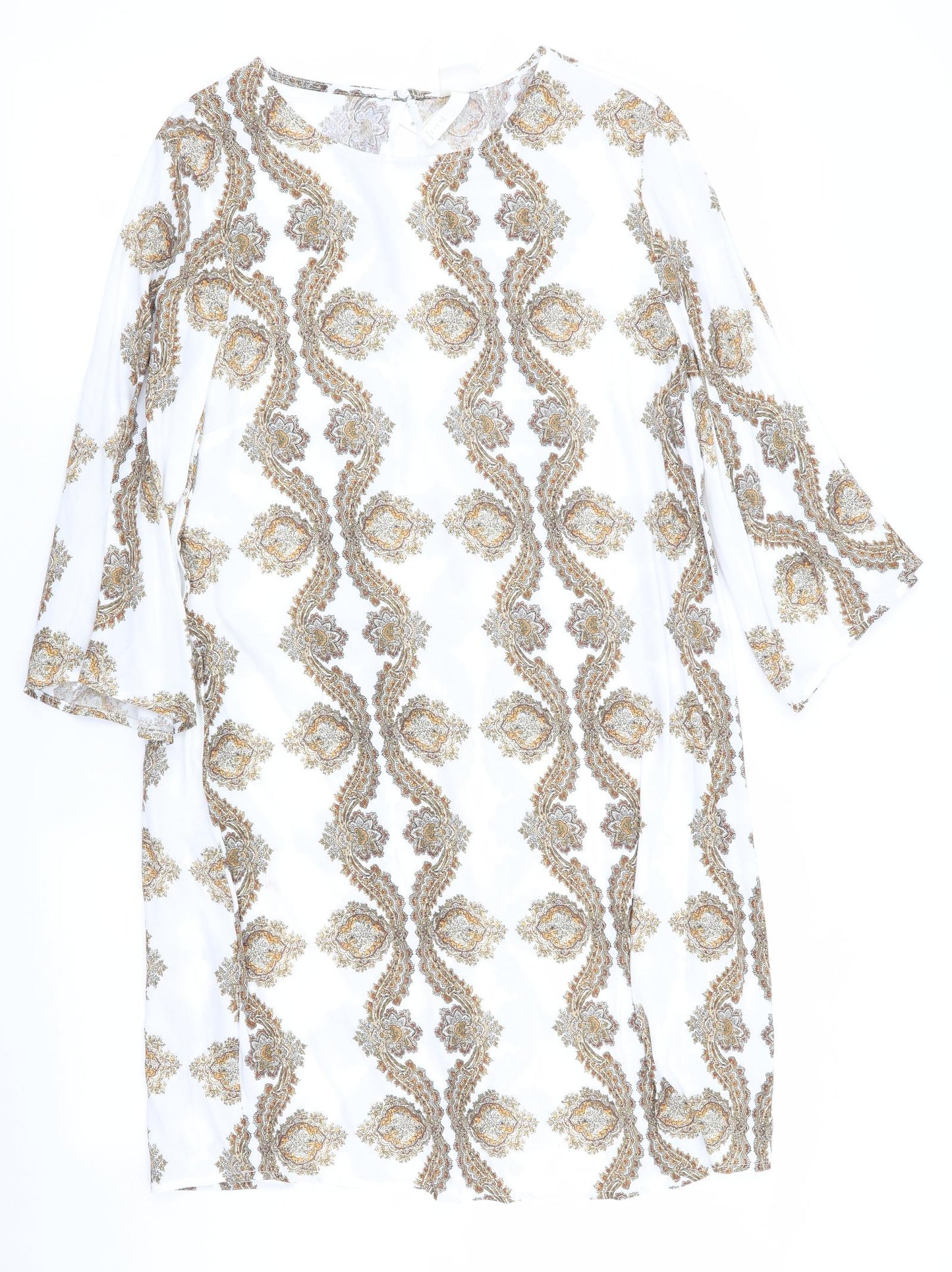H&M Womens Multicoloured Geometric  Fit & Flare  Size 8