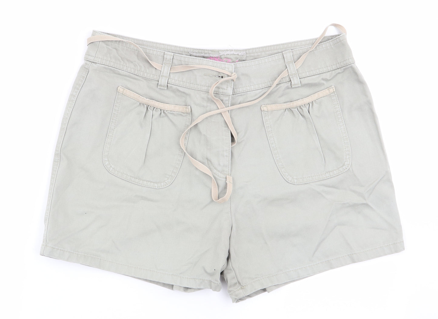 M&S Womens Green   Chino Shorts Size 14