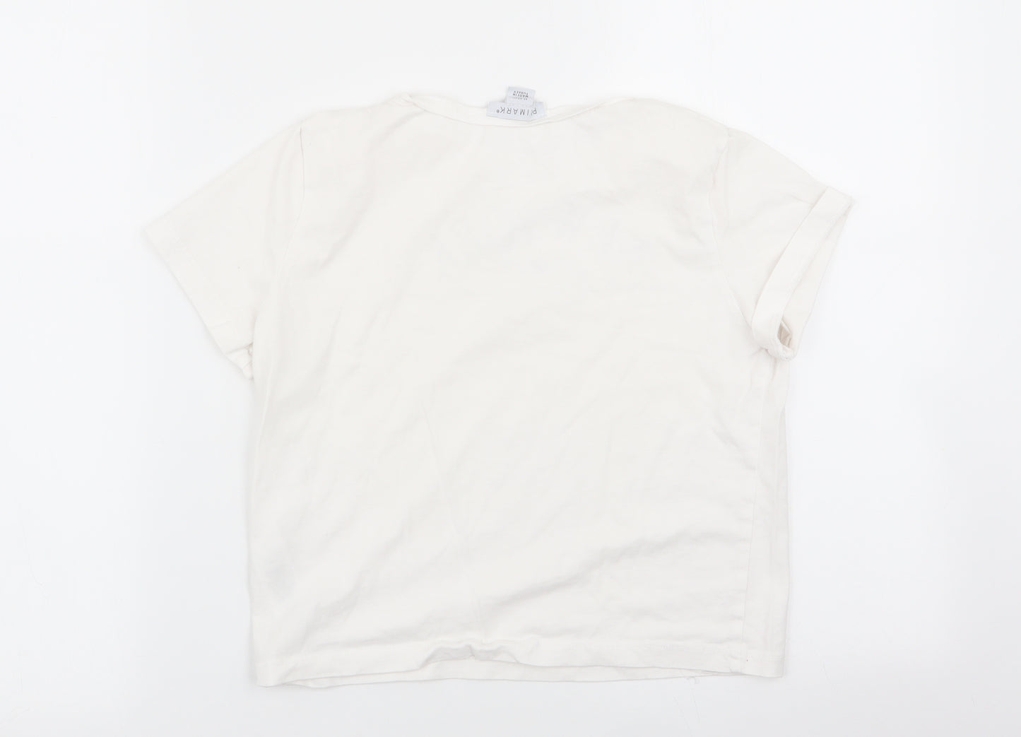 Primark Girls White   Basic T-Shirt Size 12-13 Years