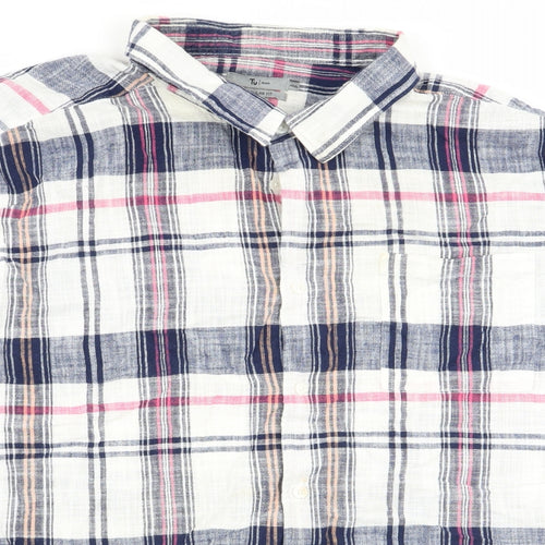 TU Mens Multicoloured Check   Button-Up Size 3XL