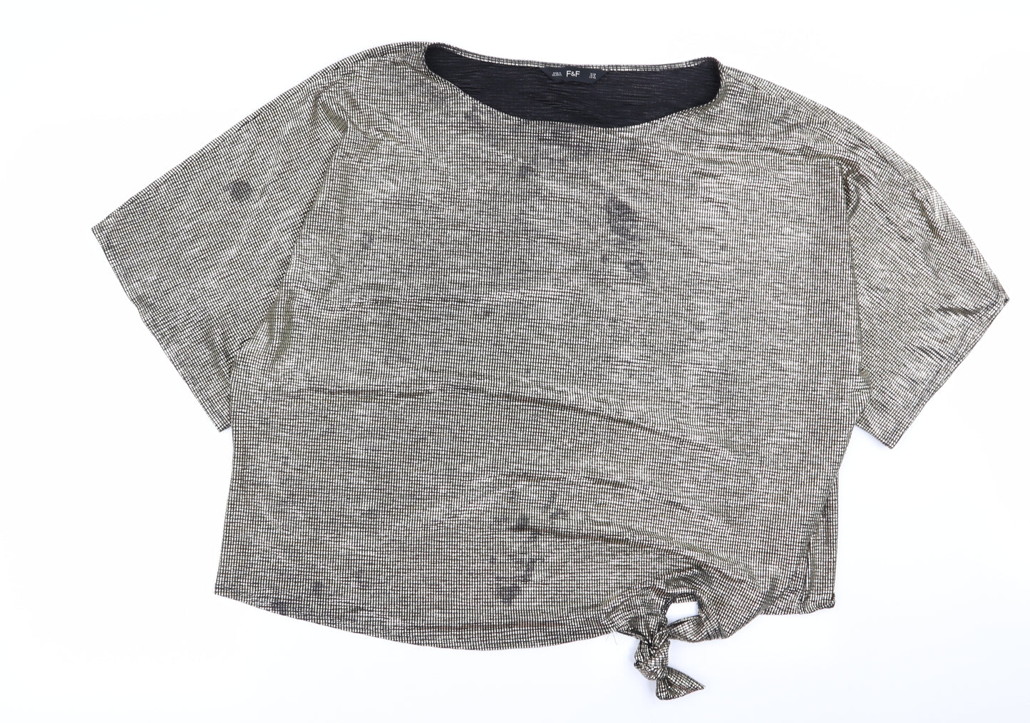 F&F Womens Gold Geometric  Basic Blouse Size 20