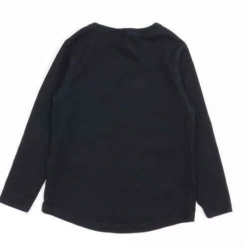 Asda George Boys Black   Basic T-Shirt Size 2-3 Years