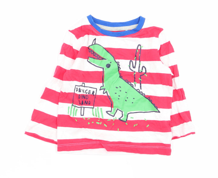 Mini Club Boys Multicoloured Striped Basic T-Shirt Size 12-18 Months
