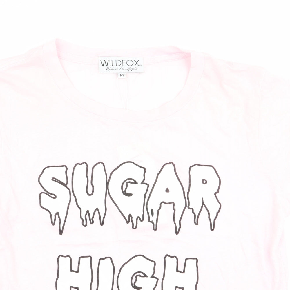 Wildfox Womens Pink   Basic T-Shirt Size M