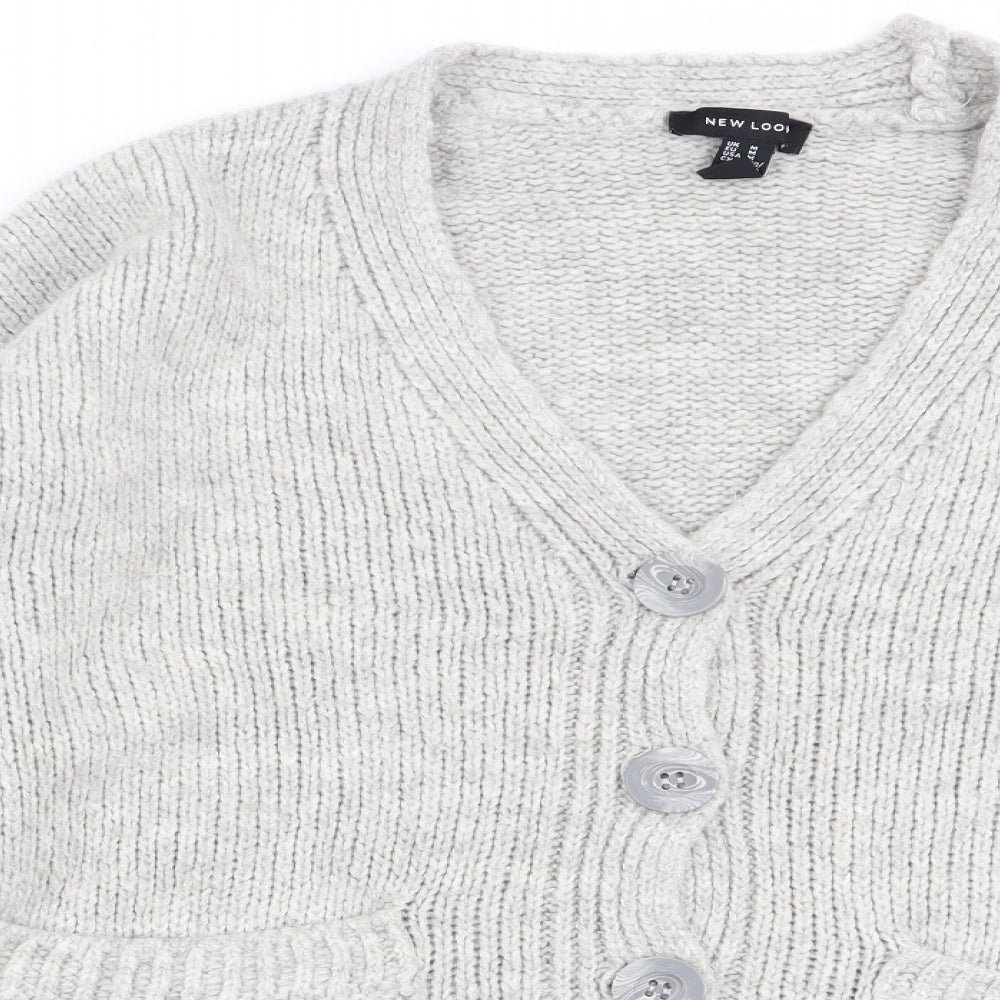 New Look Womens Grey   Cardigan Jumper Size M