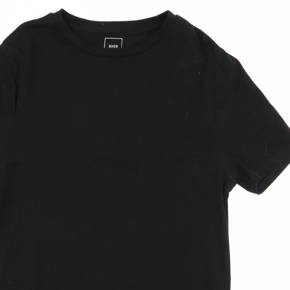 River Island Mens Black    T-Shirt Size S