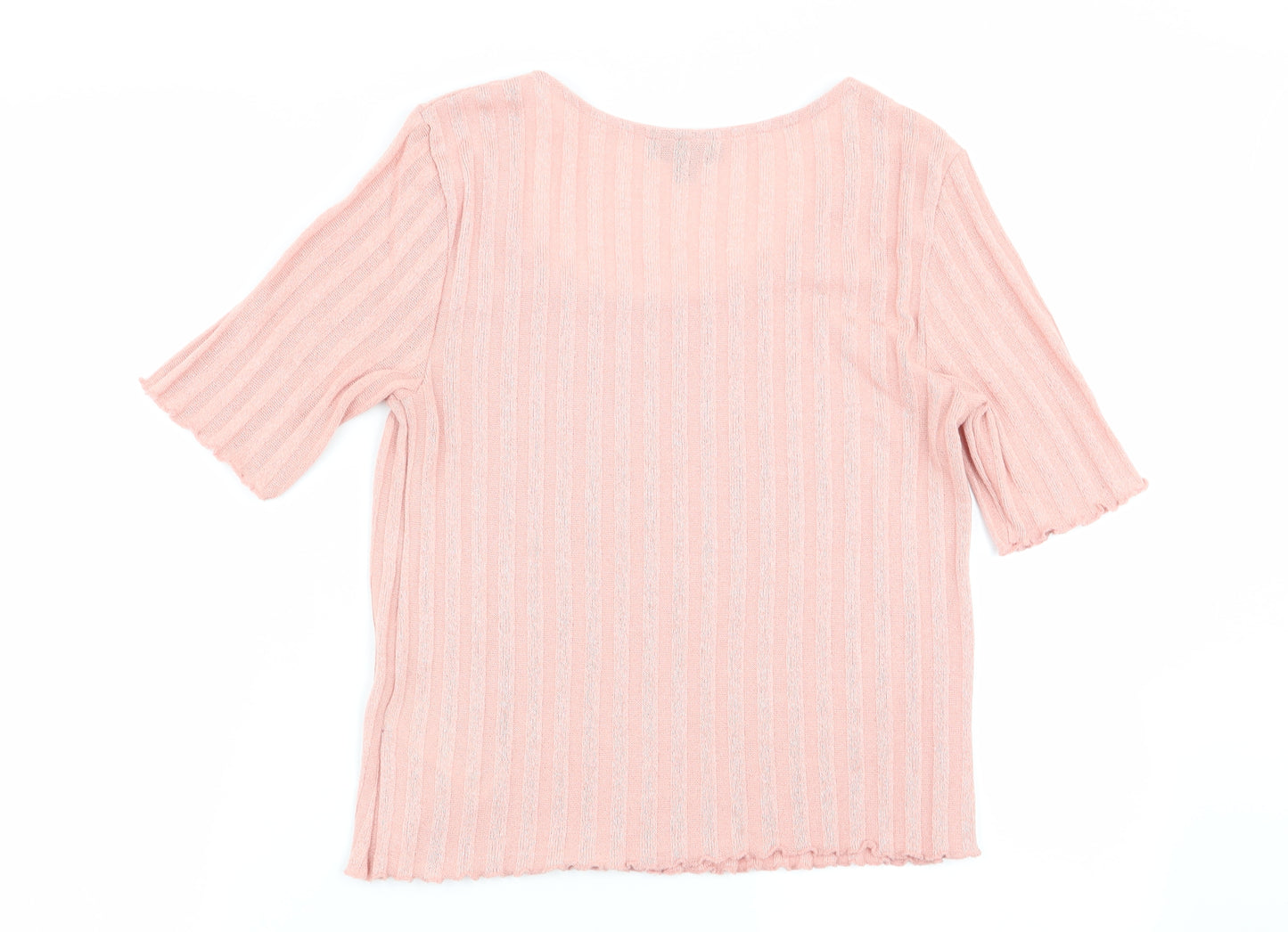 Topshop Womens Pink   Basic T-Shirt Size 10