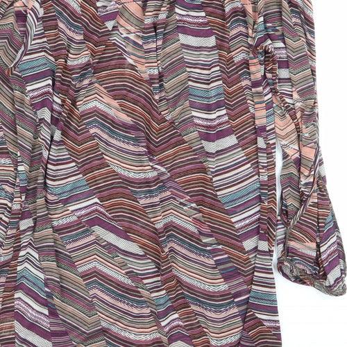 warehouse definitives Womens Multicoloured Geometric  Basic T-Shirt Size 10