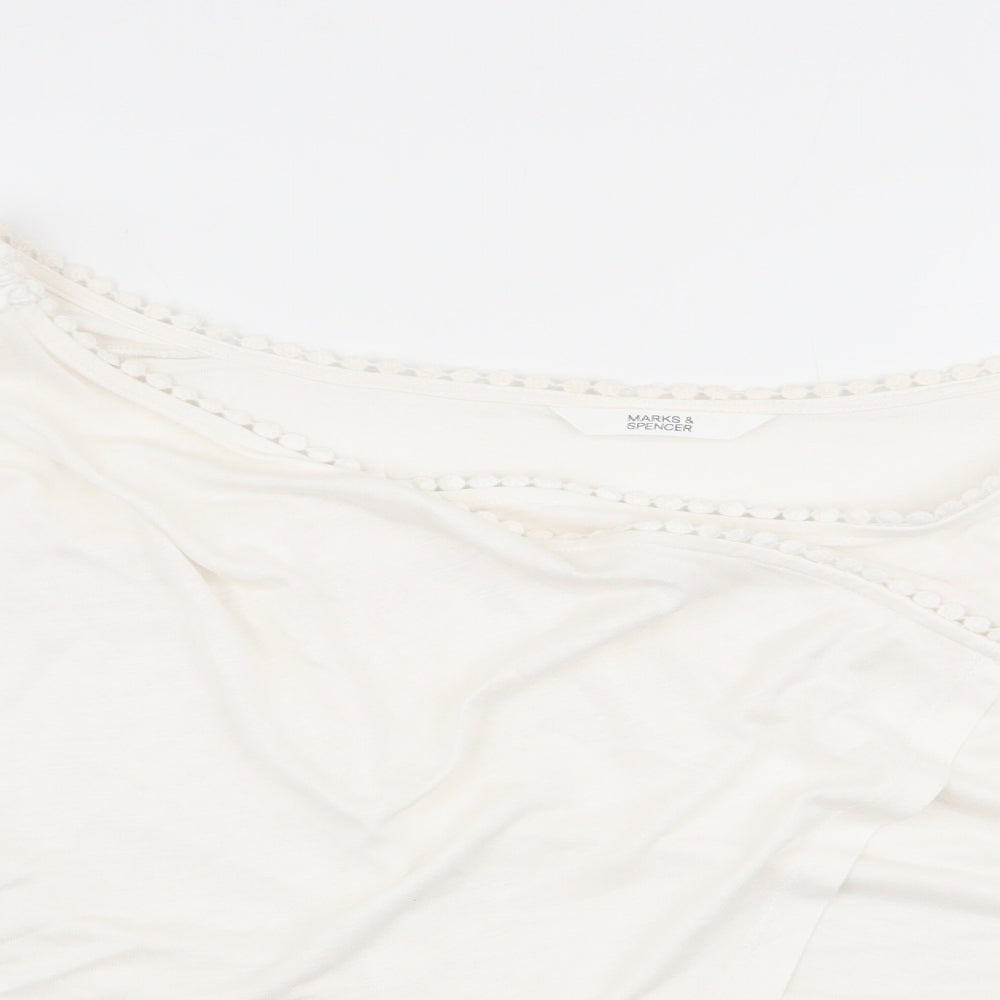 M&S Womens White   Cardigan Jumper Size 20