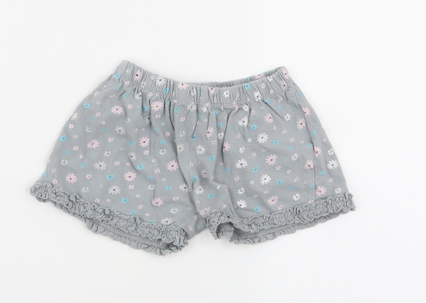 Disney Girls Grey Floral  Hot Pants Shorts Size 3-4 Years