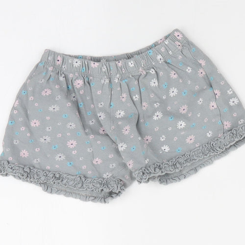 Disney Girls Grey Floral  Hot Pants Shorts Size 3-4 Years