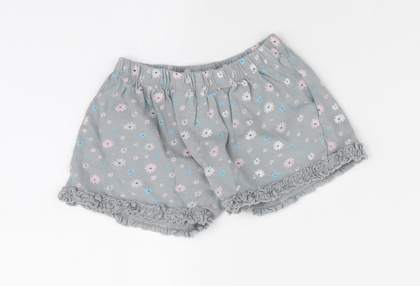 Disney Girls Grey Floral  Hot Pants Shorts Size 3-4 Years