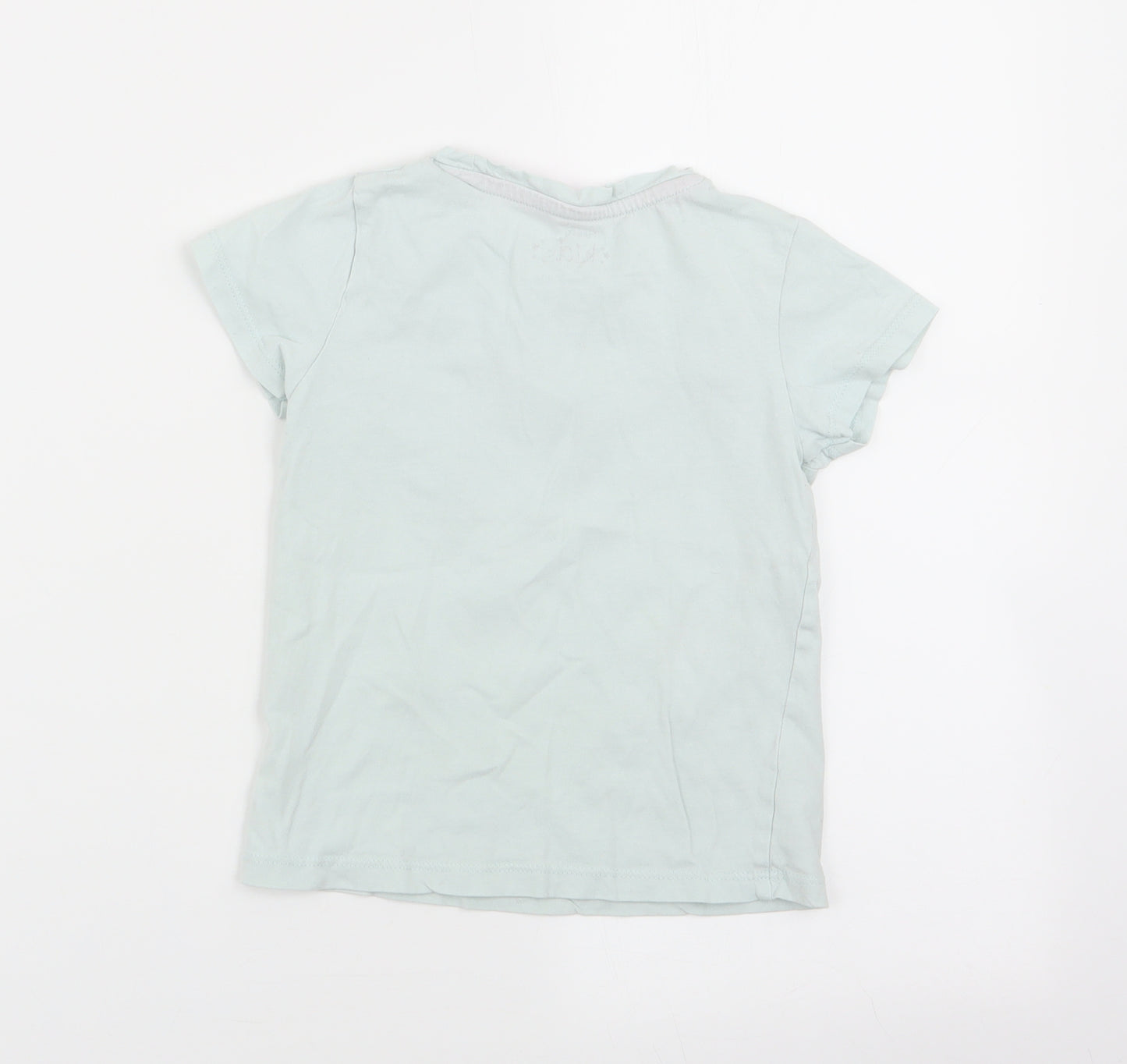 pep and co Girls Green   Basic T-Shirt Size 4-5 Years