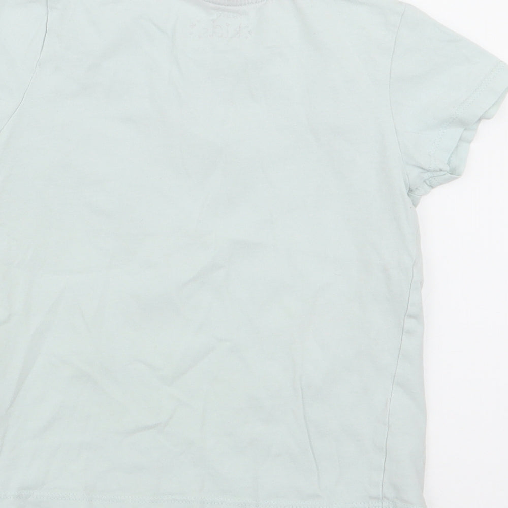 pep and co Girls Green   Basic T-Shirt Size 4-5 Years