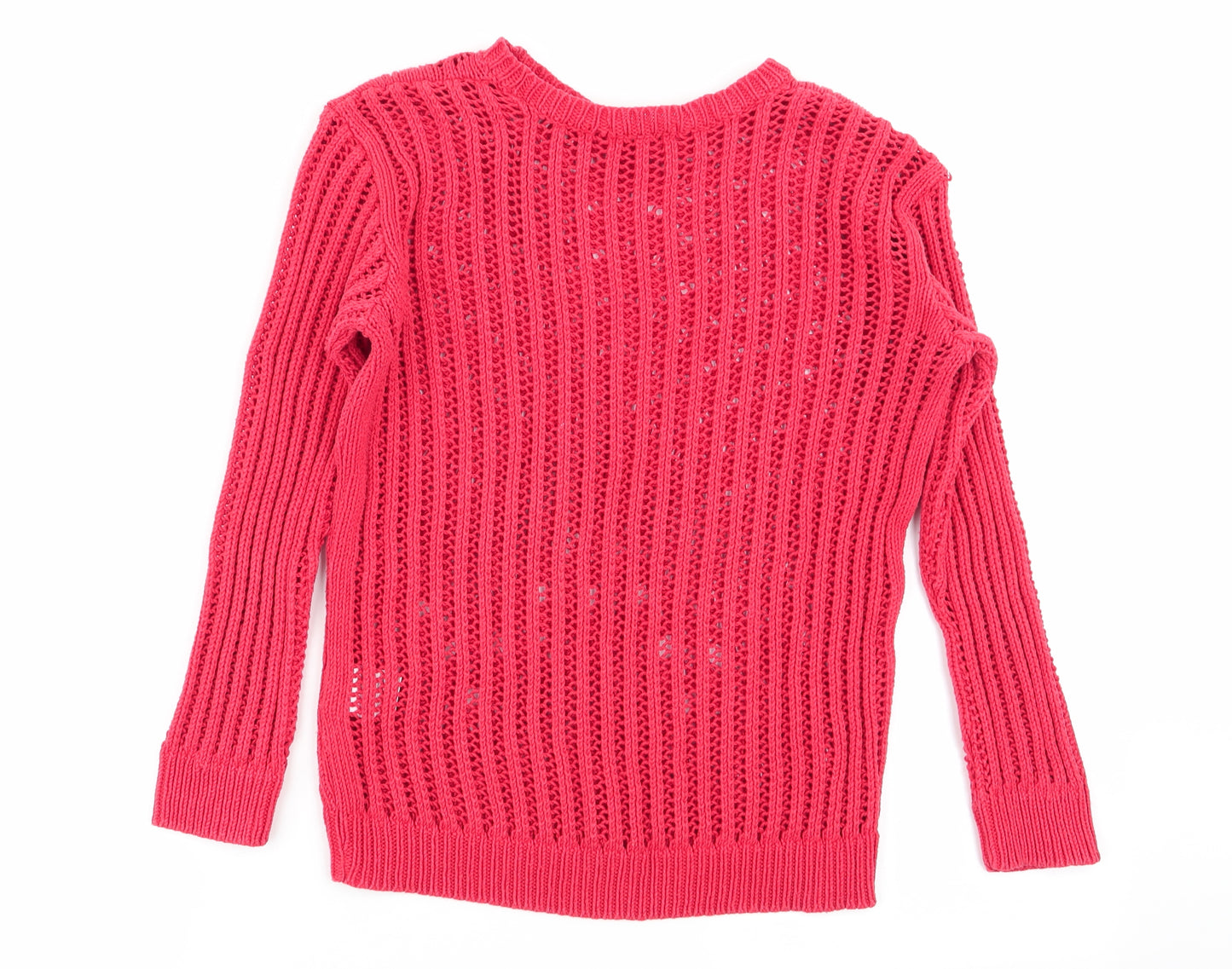 Cooperative Womens Red Geometric  Pullover Jumper Size XS