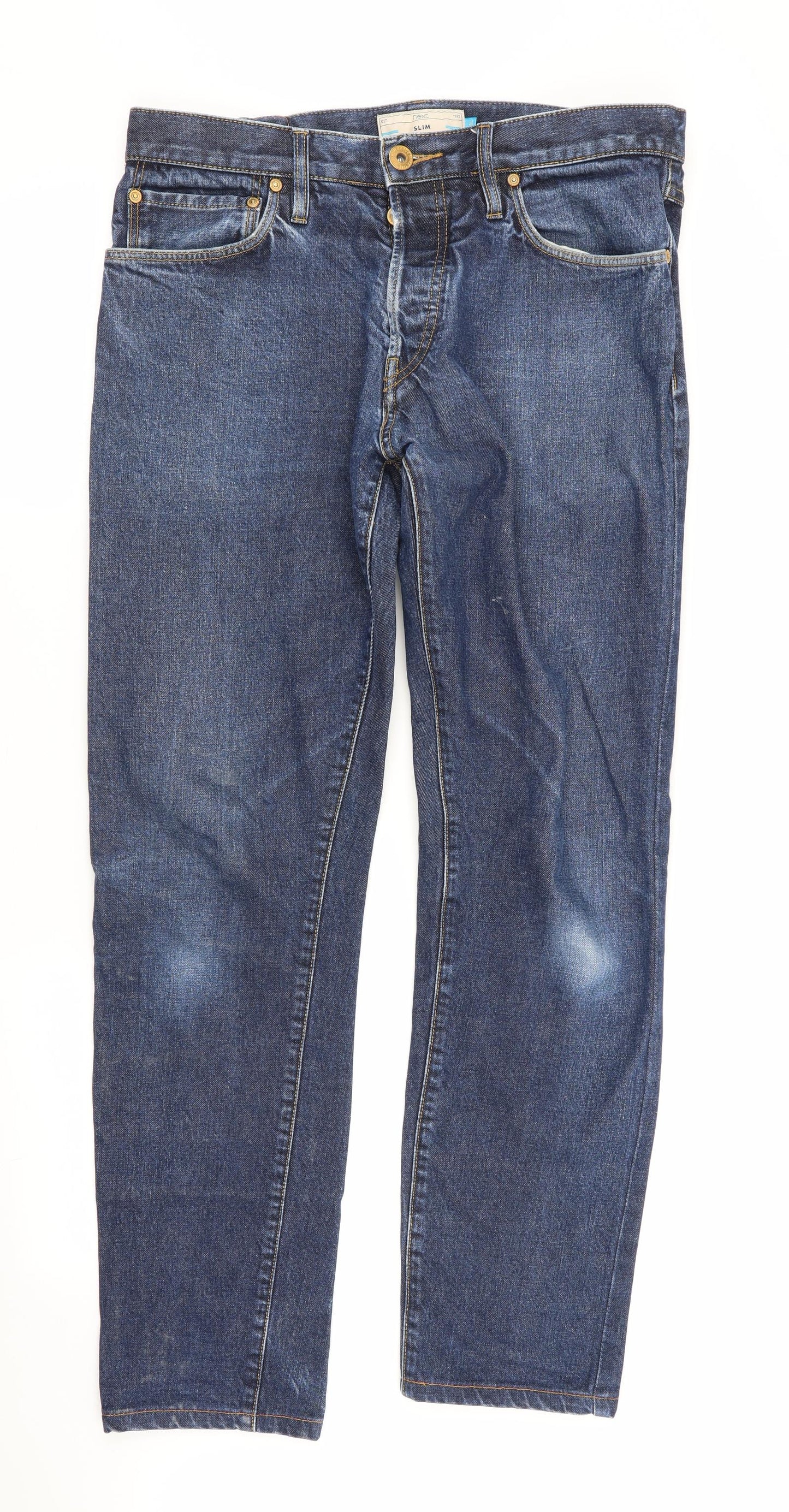 NEXT Mens Blue   Straight Jeans Size 32 in L33 in
