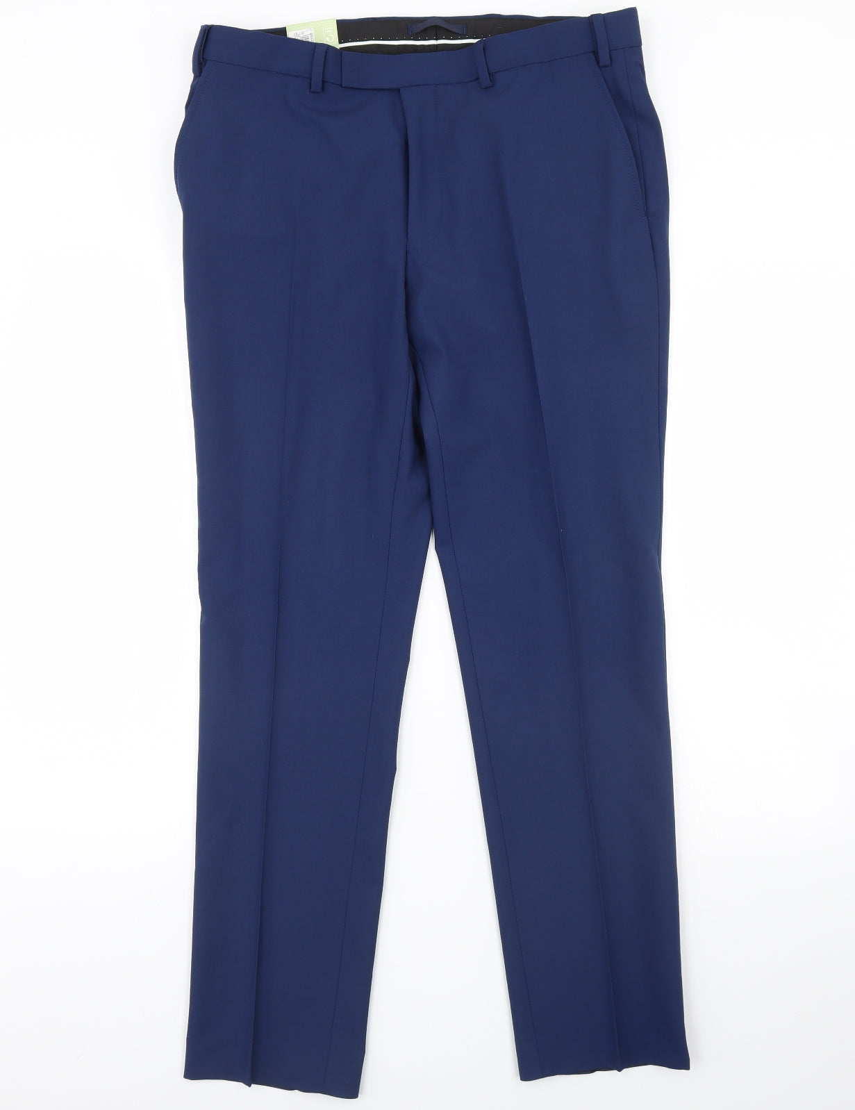 M&S Mens Blue   Dress Pants Trousers Size 34 L30 in