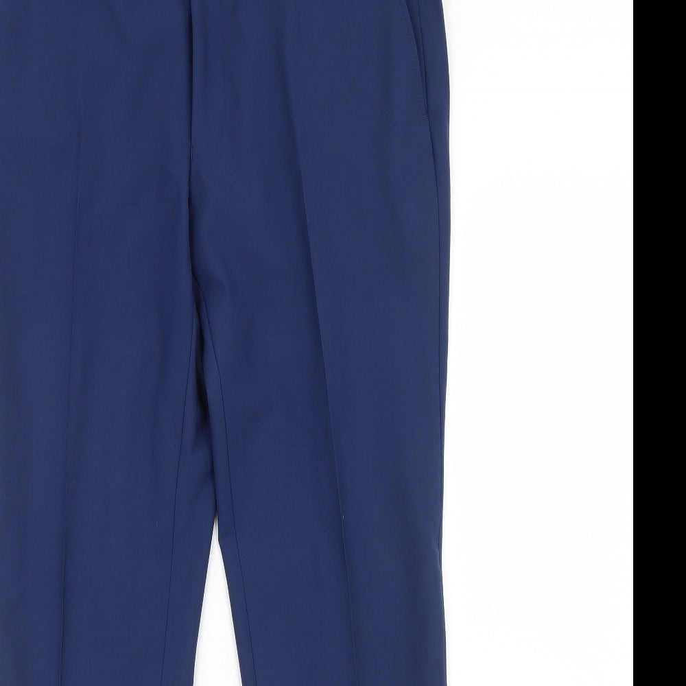 M&S Mens Blue   Dress Pants Trousers Size 34 L30 in