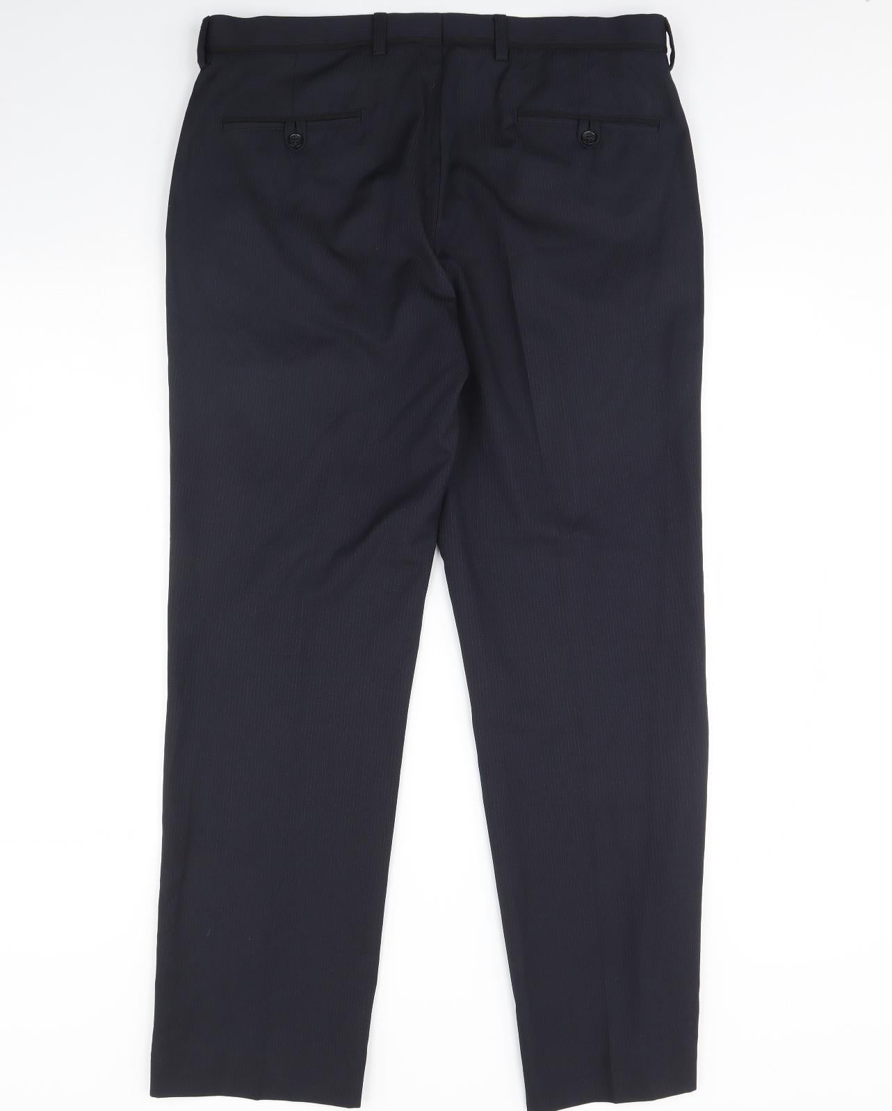 Preworn Mens Blue   Dress Pants Trousers Size 36 L31 in