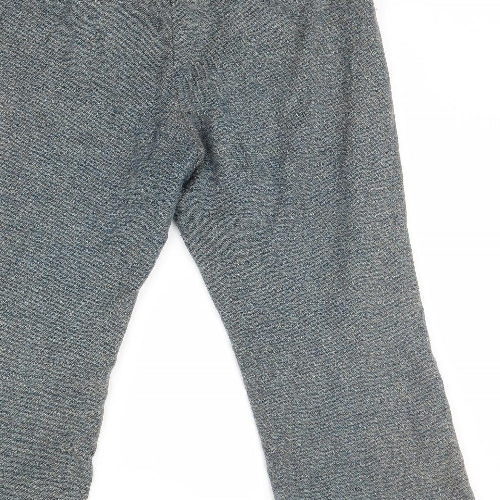 m&s Womens Blue   Cropped Trousers Size 16 L26 in