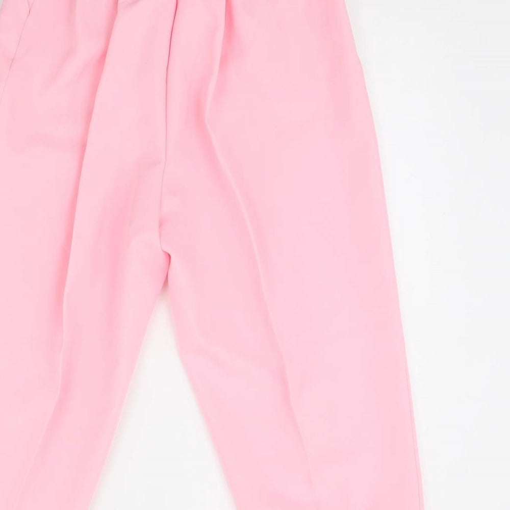 Preworn Womens Pink   Cropped Trousers Size 16 L20 in