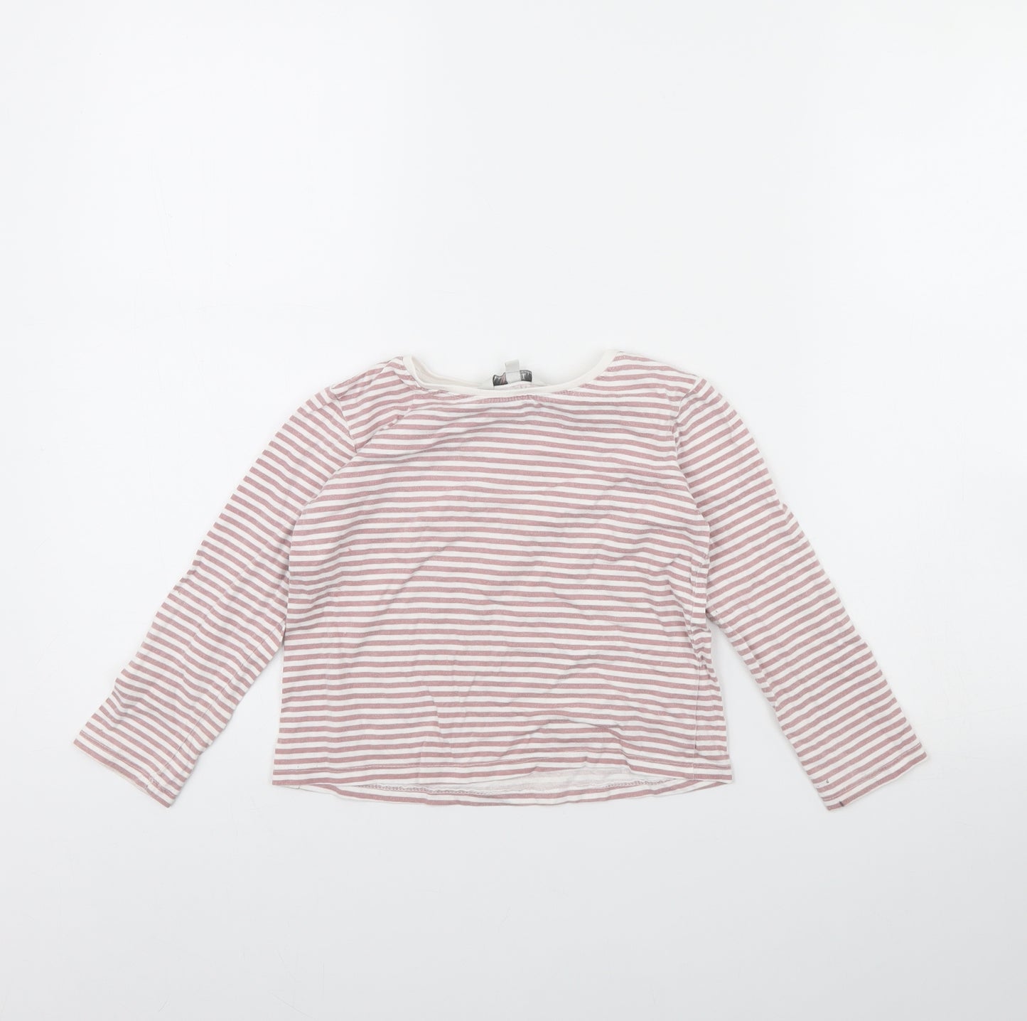 evie Girls Pink Striped  Basic T-Shirt Size 4 Years