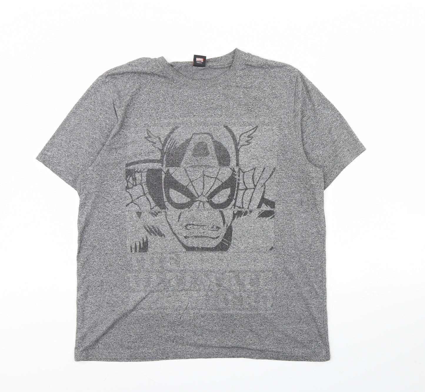 George Mens Grey    T-Shirt Size L  - Spiderman